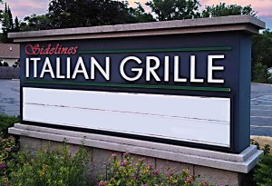 Sidelines Italian Grille Sign